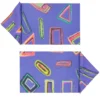 Set di 2 tovagliette e tovaglioli Space Shapes viola