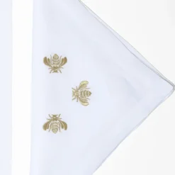 Set di tovagliette e tovaglioli in lino rettangolari Golden Bees