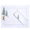 Set di tovagliette e tovaglioli ricamati a mano Ski #1
