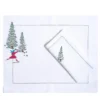 Set di tovagliette e tovaglioli ricamati a mano Ski #5