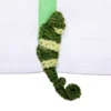 Set di 4 tovagliette in lino bianco e verde con bacelli all'uncinetto