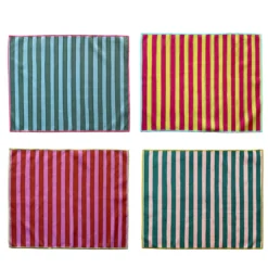 Set di 4 Tovagliette Multicolore a Righe