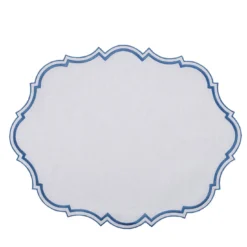 Set di 2 Tovagliette Ovali Bianche Oriente