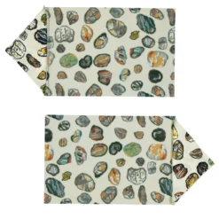 Set di 2 tovagliette policrome + 2 tovaglioli Pebbles
