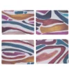 Set di 4 tovagliette rettangolari afro