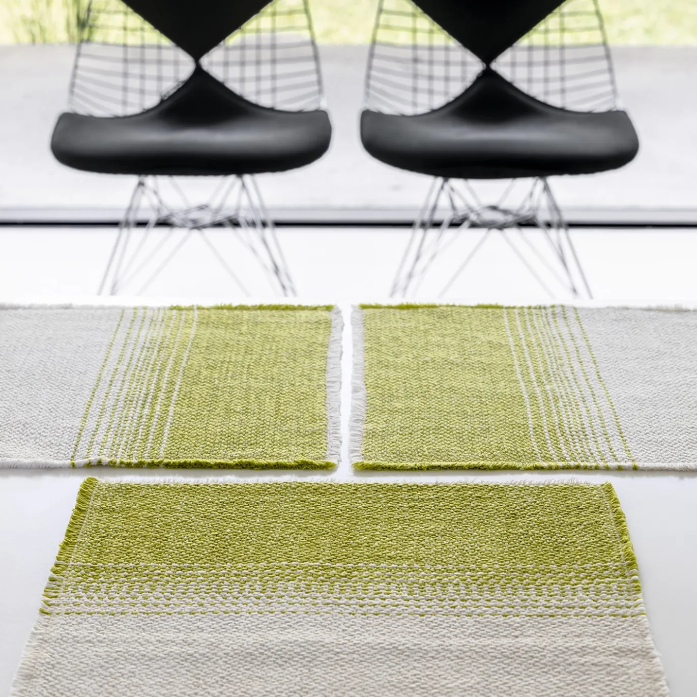 Set di 2 Tovagliette Rettangolari Croma Verde Kiwi