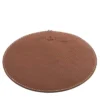 Set di 12 tovagliette rotonde in ecopelle beige