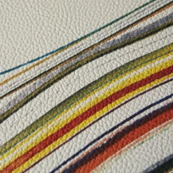 Set di 4 tovagliette rotonde Rainbow in pelle
