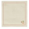 Set di 4 tovaglioli Acero in lino beige con ricamo