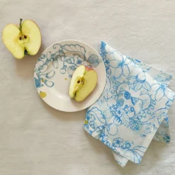 Set di 6 tovaglioli blu e bianchi per l'estate blu