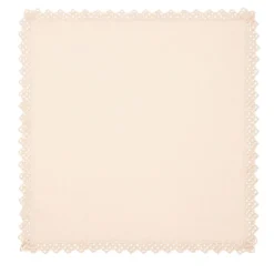 Set di 4 tovaglioli crema con macramè