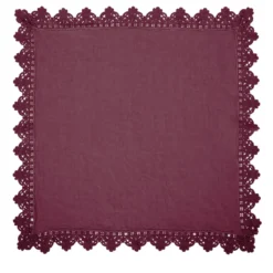 Set di 4 tovaglioli da vino con pizzo siciliano