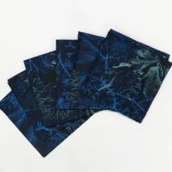 Set di 6 tovaglioli di lino con decorazione di alghe Amami