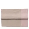 Set di 4 tovaglioli di lino di lusso bicolore argento-rosa-beige