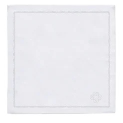 Set di 2 tovaglioli in lino bianco Luci d'Artista