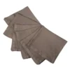 Set di 6 tovaglioli quadrati Brezza in lino color nocciola