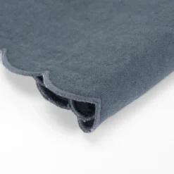 Set di 4 tovaglioli smerlati blu