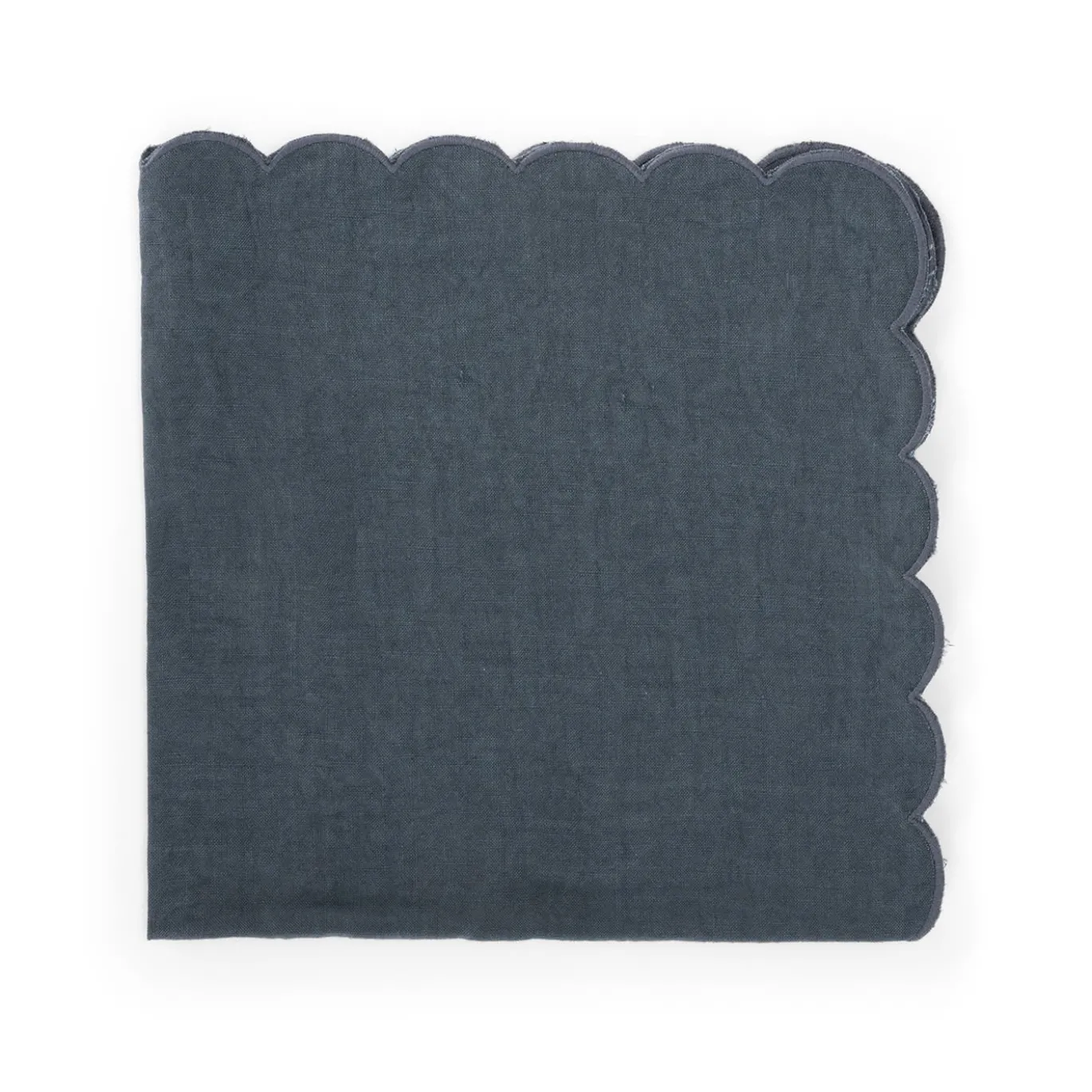 Set di 4 tovaglioli smerlati blu
