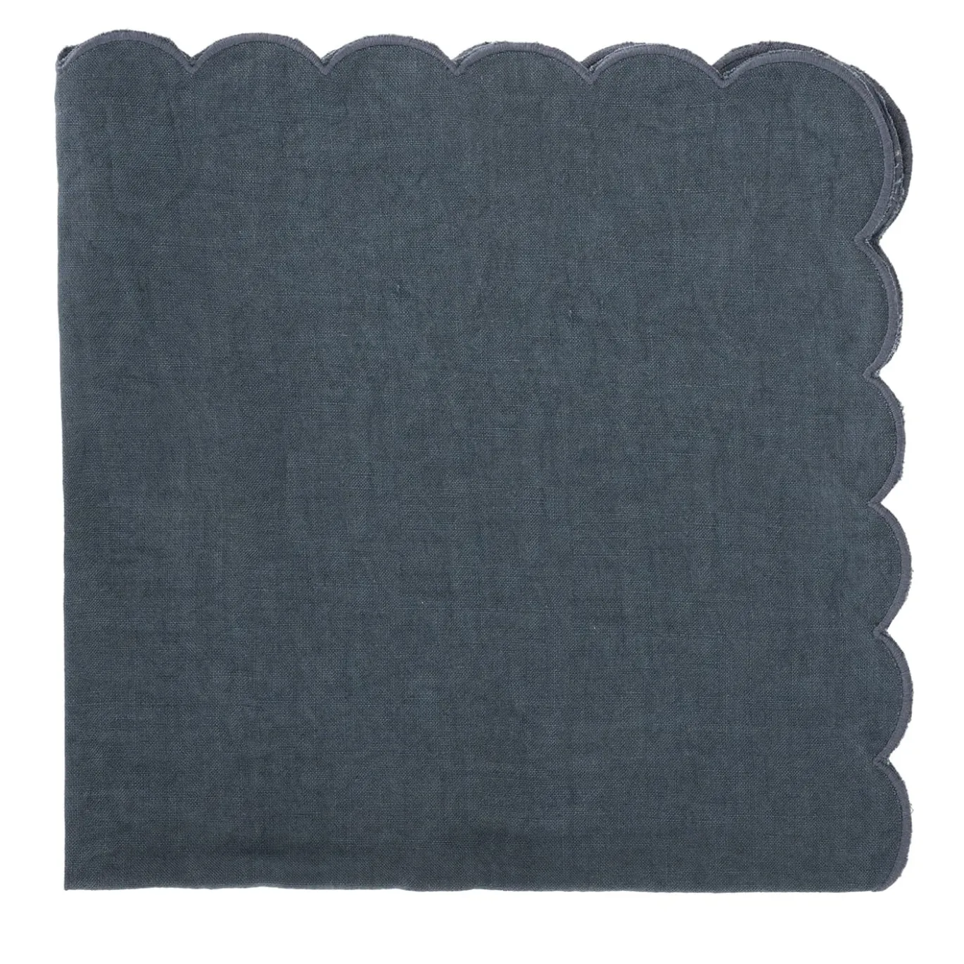 Set di 4 tovaglioli smerlati blu