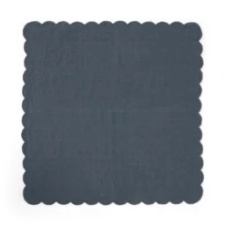 Set di 4 tovaglioli smerlati blu