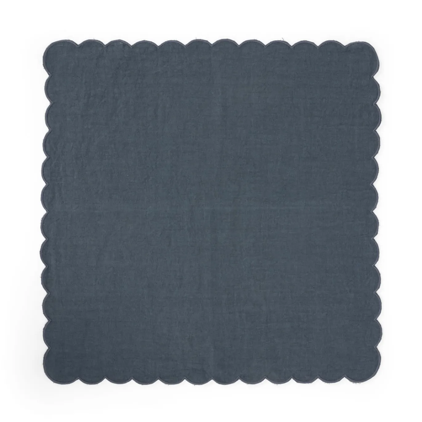 Set di 4 tovaglioli smerlati blu