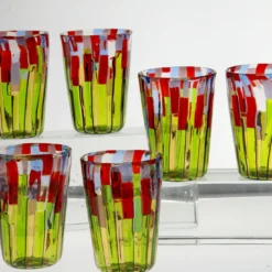 Set di 6 tumbler Blooming Field con papaveri e lavanda