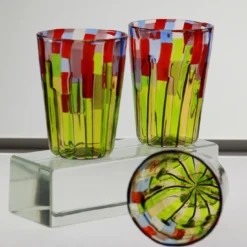 Set di 6 tumbler Blooming Field con papaveri e lavanda