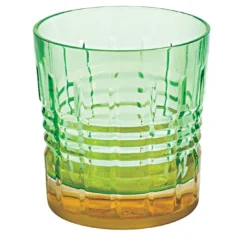 Set di 6 tumbler Londra verdi con base satinata arancione