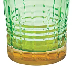 Set di 6 tumbler Londra verdi con base satinata arancione