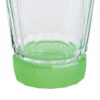 Set di 6 tumbler Velvet trasparenti con base satinata verde