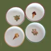 Set di 4 vaschette per gelato in ceramica