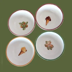 Set di 4 vaschette per gelato in ceramica