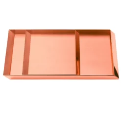 Set di 2 vassoi Axonometry Rose di Elisa Giovannoni