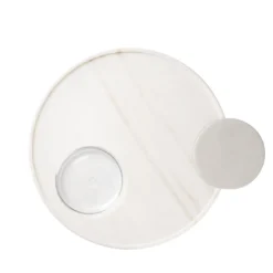 Set di vassoi da salotto in marmo bianco #2