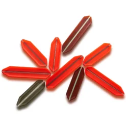 Set di 2 Vassoi Esagonali Corallo in Vetro Rosso
