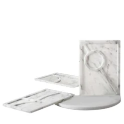 Set di vassoi e tagliere bianco Fidia