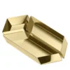 Set di 3 vassoi in ottone a parallelepipedo Axonometry Small di Elisa Giovannoni