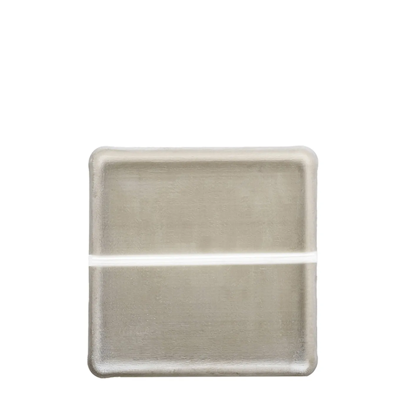 Set di 3 Vassoi Quadrati Corallo in vetro grigio fumé