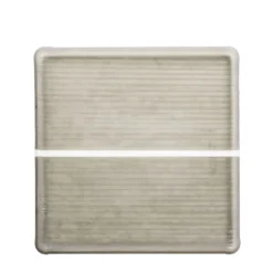 Set di 3 Vassoi Quadrati Corallo in vetro grigio fumé