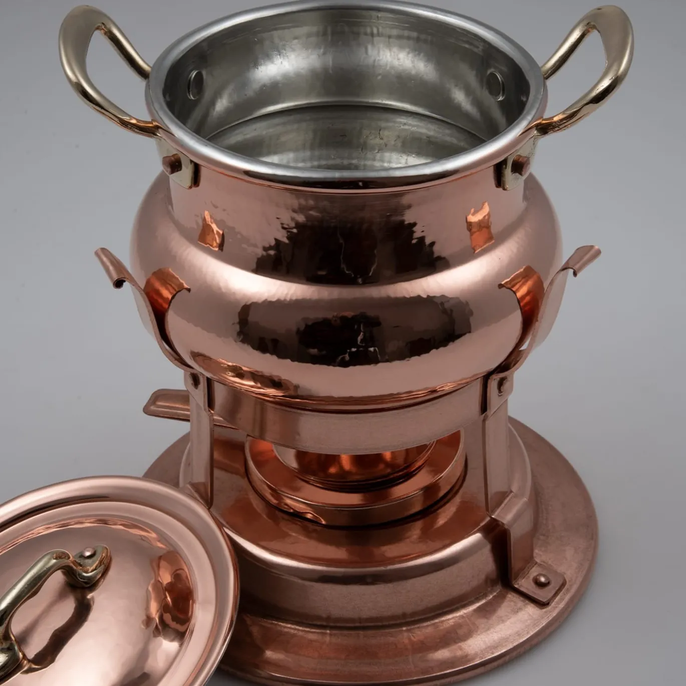 Set per fonduta in rame in stile tradizionale
