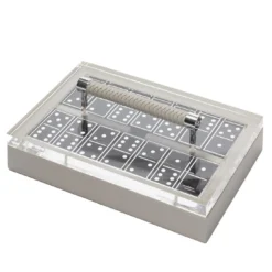 Set per il gioco del domino in pelle Diana