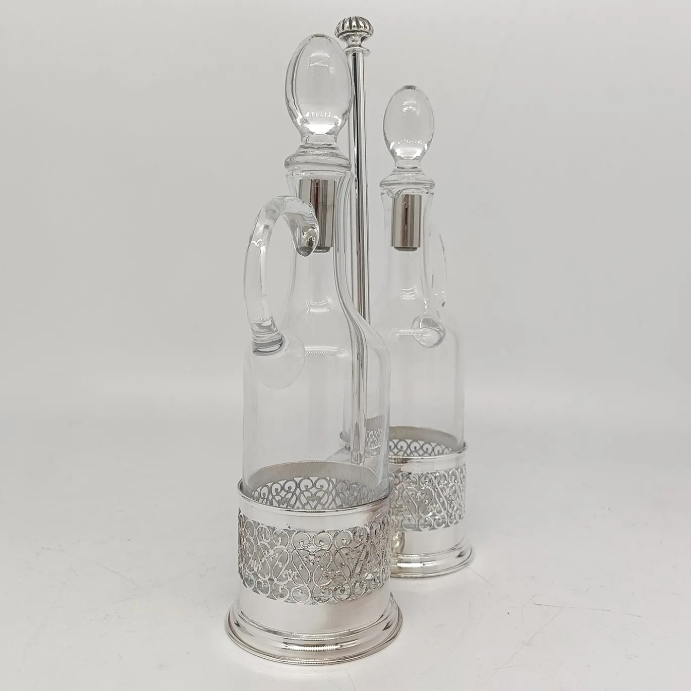 Set porta olio e aceto in argento