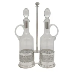Set porta olio e aceto in argento