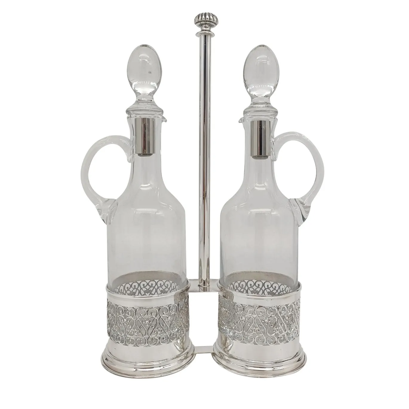 Set porta olio e aceto in argento