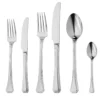 Set Posate 6 Pezzi Ottagonale in Acciaio Argentato
