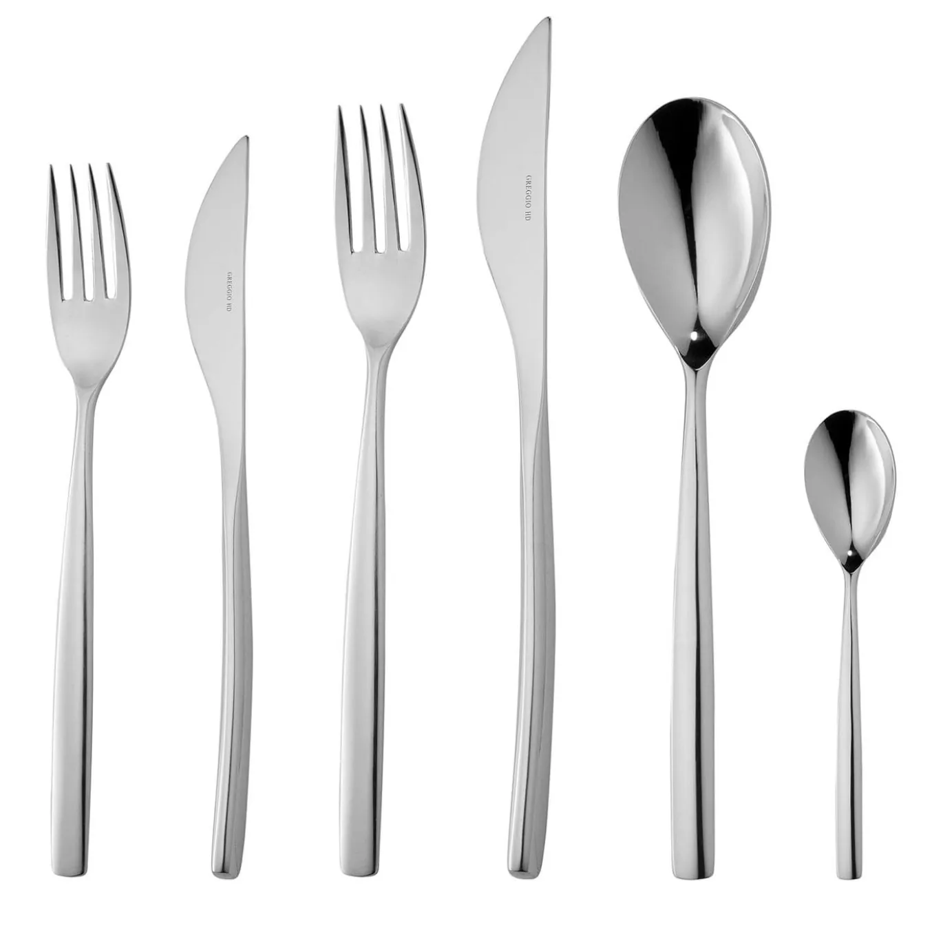 Set Posate 6 Pezzi Vela in Acciaio Argentato