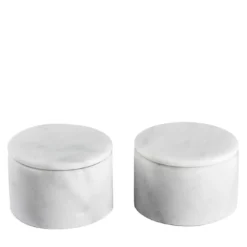 Set sale e pepe in marmo di Carrara Ellipse