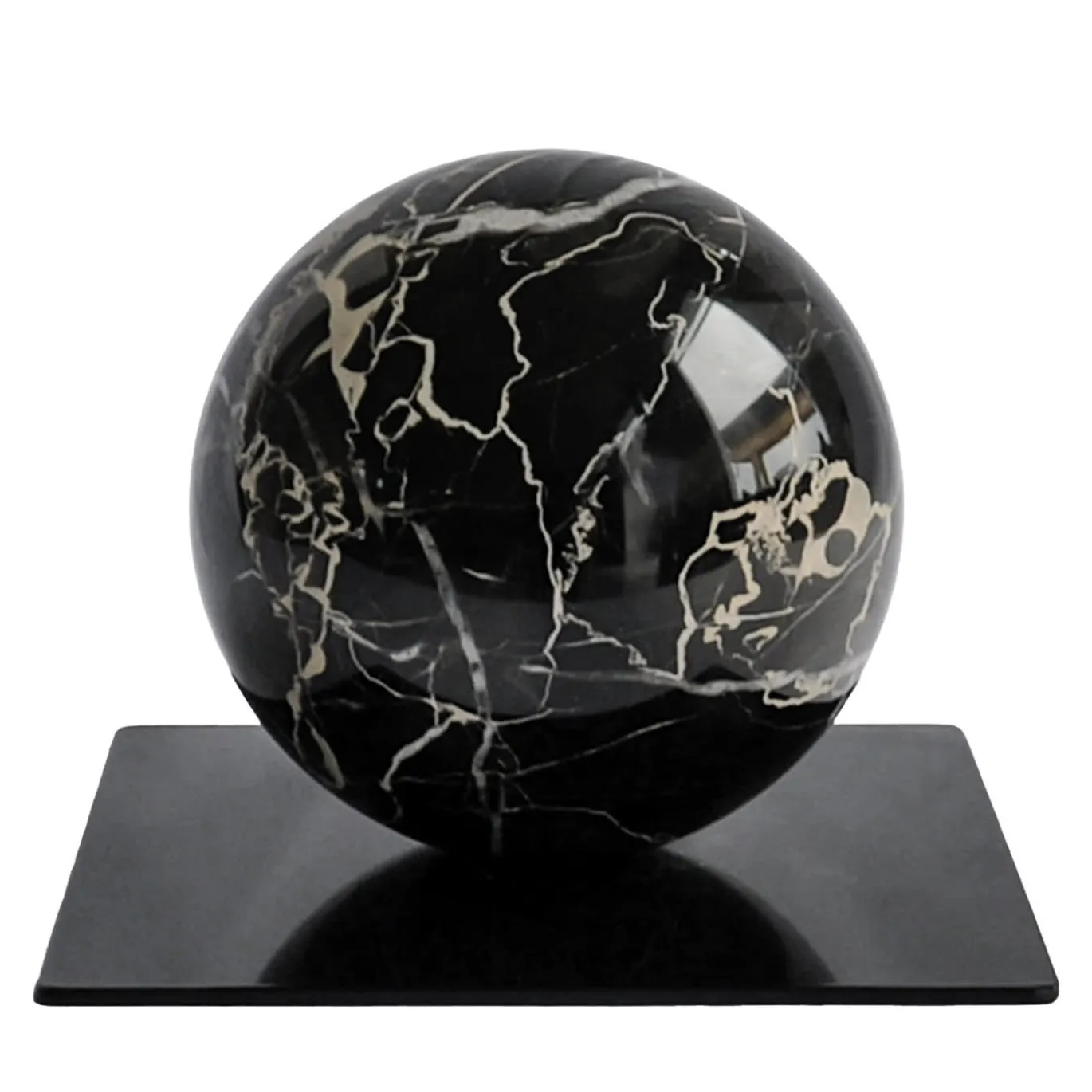 Sfera in marmo Portoro Fermacarte