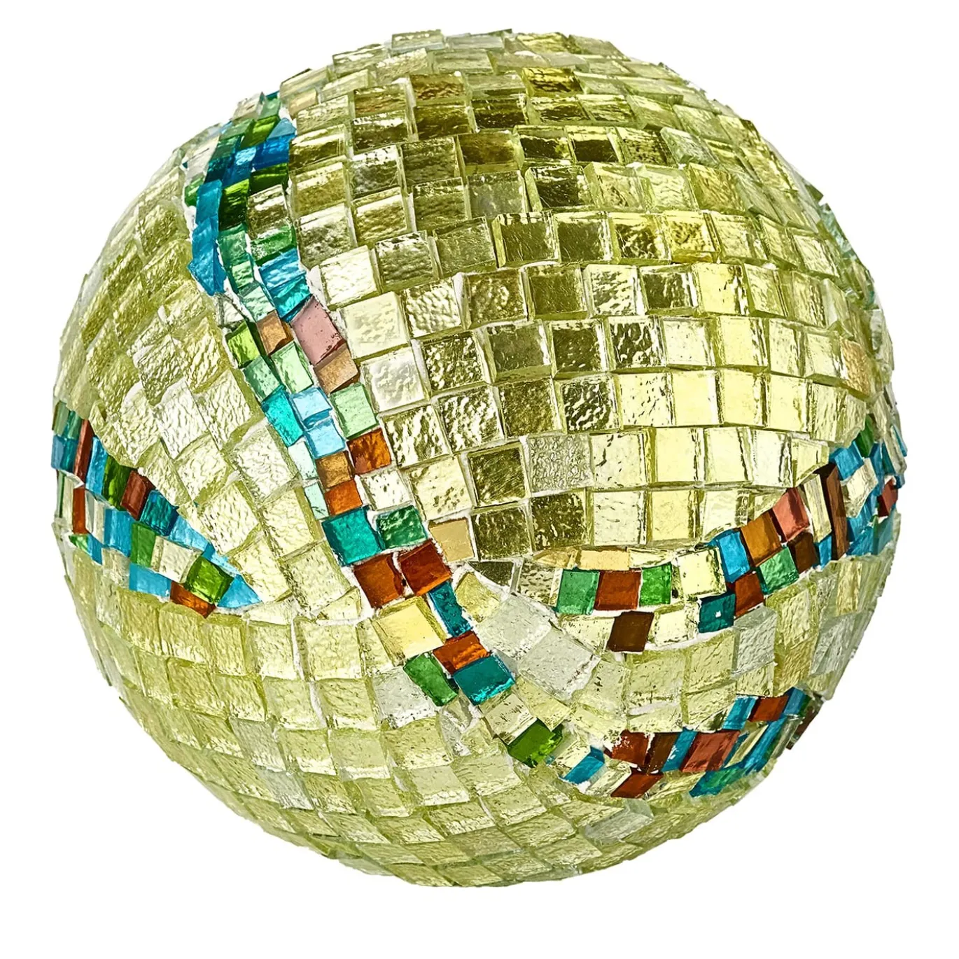 Sfera 3 Scultura sferica in mosaico policromo