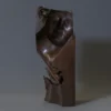 She Scultura in patina marrone scuro